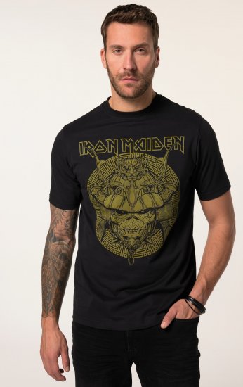 JP1880 Iron Maiden Samurai Eddie T-Shirt Black - Kratke Majice - Moške kratke majice za močnejše postave