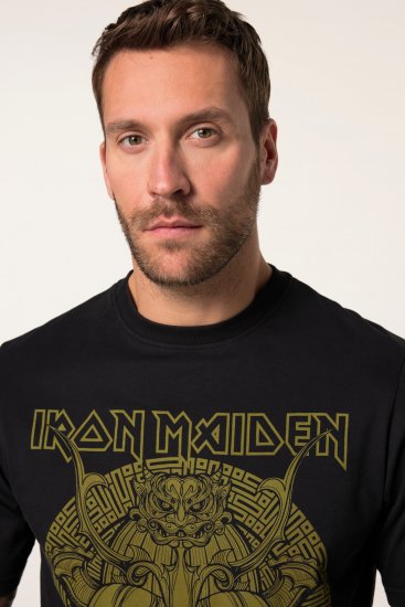 JP1880 Iron Maiden Samurai Eddie T-Shirt Black - Kratke Majice - Moške kratke majice za močnejše postave