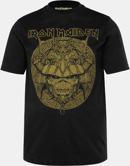 JP1880 Iron Maiden Samurai Eddie T-Shirt Black - Kratke Majice - Moške kratke majice za močnejše postave