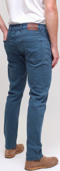 Kam Jeans Bens Embossed Reg Fit Jeans Smokey Blue - Kavbojke & hlače - Moške Kavbojke in Hlače za Močnejše Postave