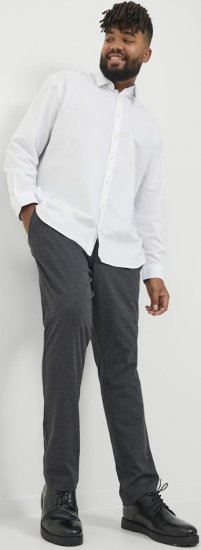 Jack & Jones Marco Cooper Chino Pants Dark Grey Melange - Kavbojke & hlače - Moške Kavbojke in Hlače za Močnejše Postave