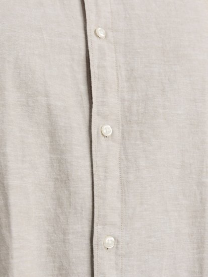 Jack & Jones Breeze Linen Blend Long Sleeve Shirt Crockery - Srajce - Moške srajce za Močnejše Postave