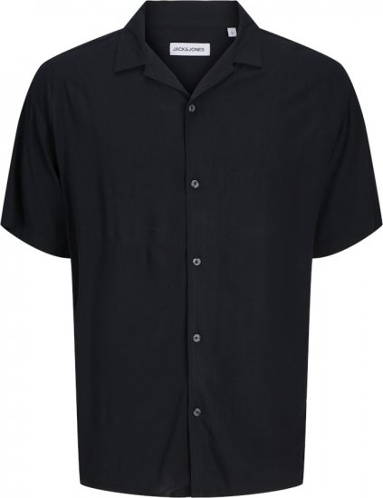 Jack & Jones Jeff Resort Shirt Black - Srajce - Moške srajce za Močnejše Postave