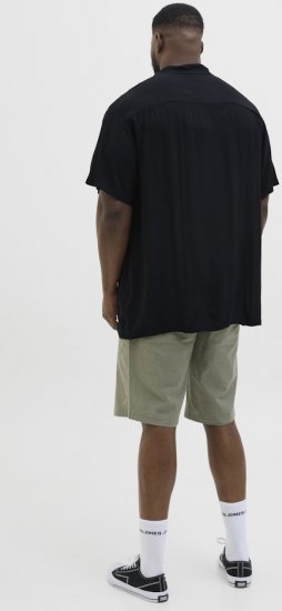 Jack & Jones Jeff Resort Shirt Black - Srajce - Moške srajce za Močnejše Postave