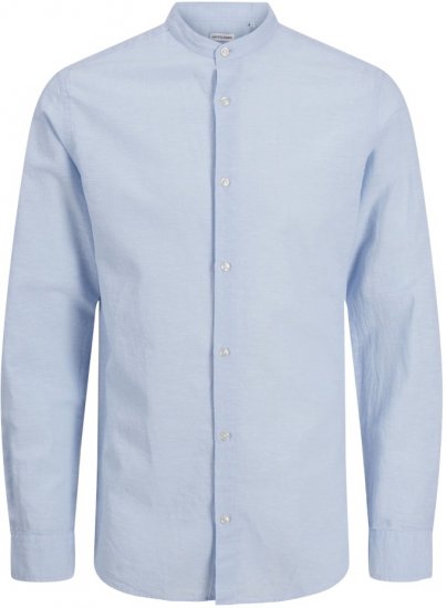 Jack & Jones Breeze Poplin Long Sleeve Shirt Chambray Blue - Srajce - Moške srajce za Močnejše Postave