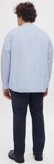 Jack & Jones Breeze Poplin Long Sleeve Shirt Chambray Blue - Srajce - Moške srajce za Močnejše Postave