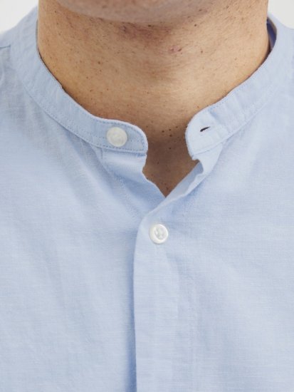 Jack & Jones Breeze Poplin Long Sleeve Shirt Chambray Blue - Srajce - Moške srajce za Močnejše Postave