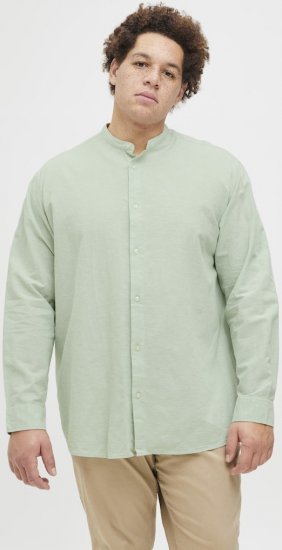 Jack & Jones Breeze Poplin Long Sleeve Shirt Iceberg Green - Srajce - Moške srajce za Močnejše Postave