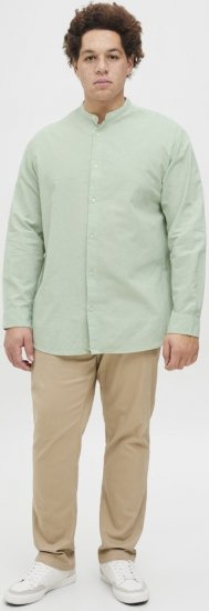 Jack & Jones Breeze Poplin Long Sleeve Shirt Iceberg Green - Srajce - Moške srajce za Močnejše Postave