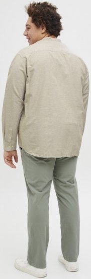 Jack & Jones Breeze Poplin Long Sleeve Shirt Beige - Srajce - Moške srajce za Močnejše Postave