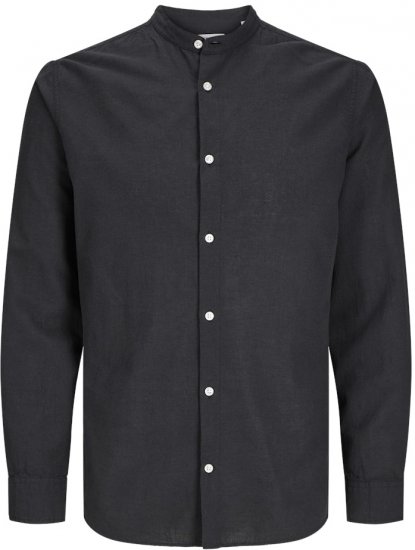 Jack & Jones Breeze Poplin Long Sleeve Shirt Black - Srajce - Moške srajce za Močnejše Postave