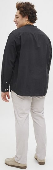 Jack & Jones Breeze Poplin Long Sleeve Shirt Black - Srajce - Moške srajce za Močnejše Postave