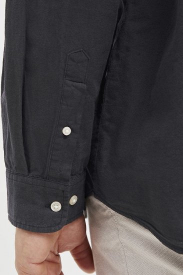 Jack & Jones Breeze Poplin Long Sleeve Shirt Black - Srajce - Moške srajce za Močnejše Postave