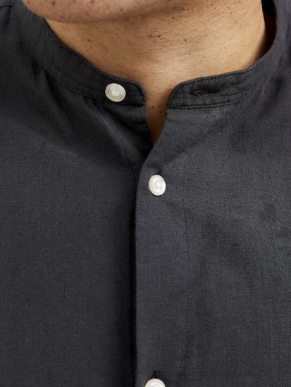 Jack & Jones Breeze Poplin Long Sleeve Shirt Black - Srajce - Moške srajce za Močnejše Postave