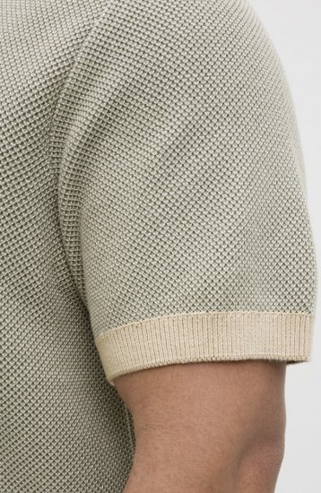 Jack & Jones Ceaston Knit Short Sleeve Sweater Vetiver - Puloverji & jopice - Moški Puloverji & Jopice za Močnejše Postave