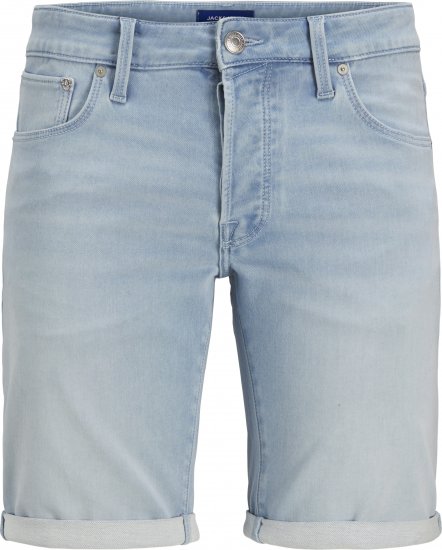 Jack & Jones Rick Icon I.K. Shorts Blue Denim - Kratke hlače - Moške Kratke Hlače za Močnejše Postave
