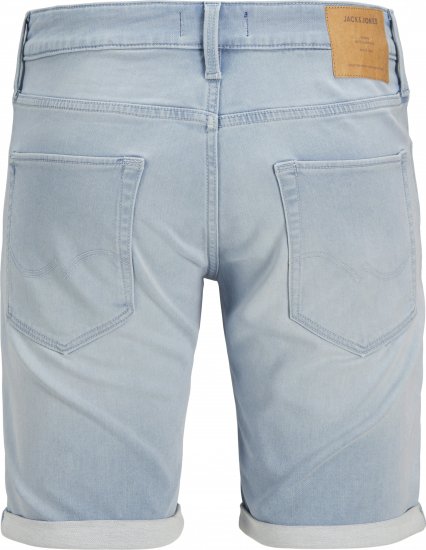 Jack & Jones Rick Icon I.K. Shorts Blue Denim - Kratke hlače - Moške Kratke Hlače za Močnejše Postave