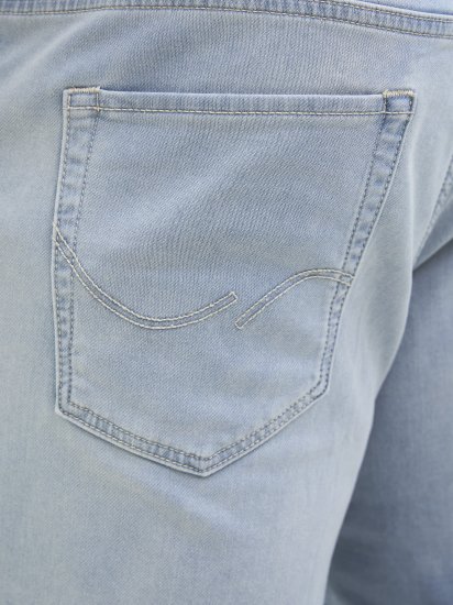 Jack & Jones Rick Icon I.K. Shorts Blue Denim - Kratke hlače - Moške Kratke Hlače za Močnejše Postave
