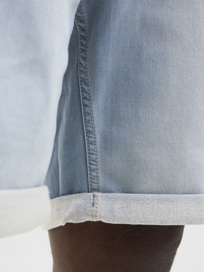 Jack & Jones Rick Icon I.K. Shorts Blue Denim - Kratke hlače - Moške Kratke Hlače za Močnejše Postave