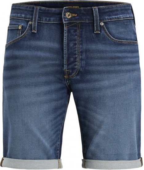 Jack & Jones Rick Con I.K. SHORTS GE 132 SN Blue Denim - Kratke hlače - Moške Kratke Hlače za Močnejše Postave