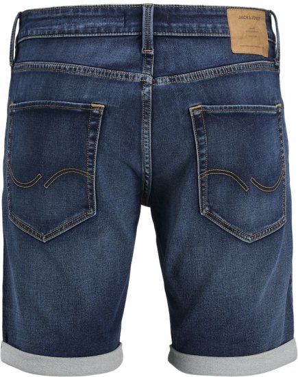Jack & Jones Rick Con I.K. SHORTS GE 132 SN Blue Denim - Kratke hlače - Moške Kratke Hlače za Močnejše Postave