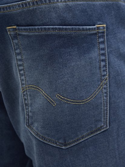 Jack & Jones Rick Con I.K. SHORTS GE 132 SN Blue Denim - Kratke hlače - Moške Kratke Hlače za Močnejše Postave