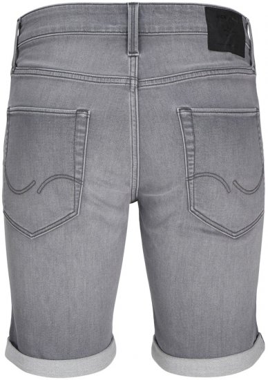 Jack & Jones Rick Icon I.K. GE 063 Shorts Grey Denim - Kratke hlače - Moške Kratke Hlače za Močnejše Postave