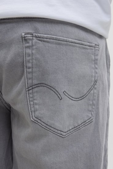 Jack & Jones Rick Icon I.K. GE 063 Shorts Grey Denim - Kratke hlače - Moške Kratke Hlače za Močnejše Postave