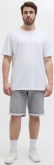 Jack & Jones Rick Icon I.K. GE 063 Shorts Grey Denim - Kratke hlače - Moške Kratke Hlače za Močnejše Postave
