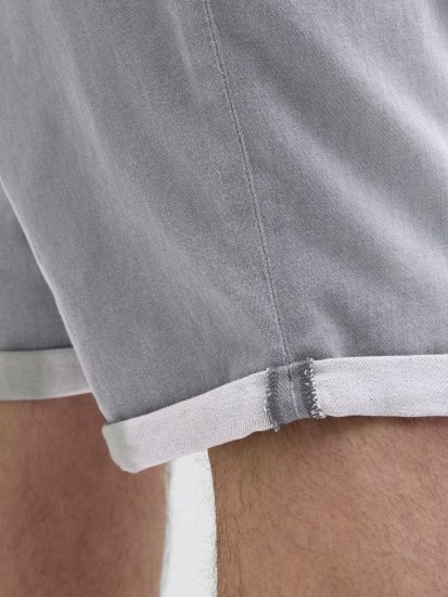 Jack & Jones Rick Icon I.K. GE 063 Shorts Grey Denim - Kratke hlače - Moške Kratke Hlače za Močnejše Postave