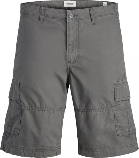 Jack & Jones Cole Mateo Cargo Shorts Castlerock - Kratke hlače - Moške Kratke Hlače za Močnejše Postave