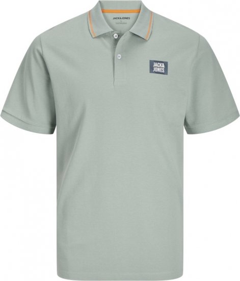 Jack & Jones Hudson Short Sleeve Polo Iceberg Green - Polo majice - Moške Polo Majice za Močnejše Postave