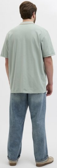 Jack & Jones Hudson Short Sleeve Polo Iceberg Green - Polo majice - Moške Polo Majice za Močnejše Postave
