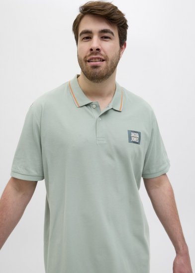 Jack & Jones Hudson Short Sleeve Polo Iceberg Green - Polo majice - Moške Polo Majice za Močnejše Postave
