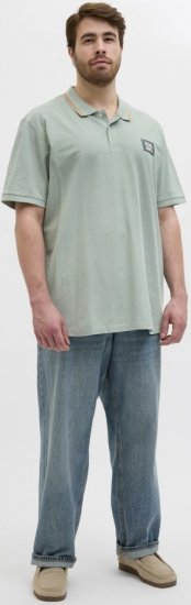 Jack & Jones Hudson Short Sleeve Polo Iceberg Green - Polo majice - Moške Polo Majice za Močnejše Postave