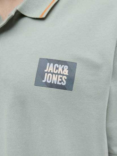 Jack & Jones Hudson Short Sleeve Polo Iceberg Green - Polo majice - Moške Polo Majice za Močnejše Postave