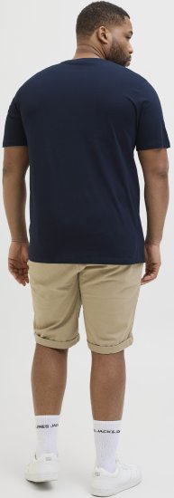 Jack & Jones Hawaii Shape Crew Neck T-Shirt Navy - Kratke Majice - Moške kratke majice za močnejše postave