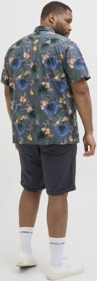 Jack & Jones Marco Erik Chino Shorts Navy Blazer - Kratke hlače - Moške Kratke Hlače za Močnejše Postave