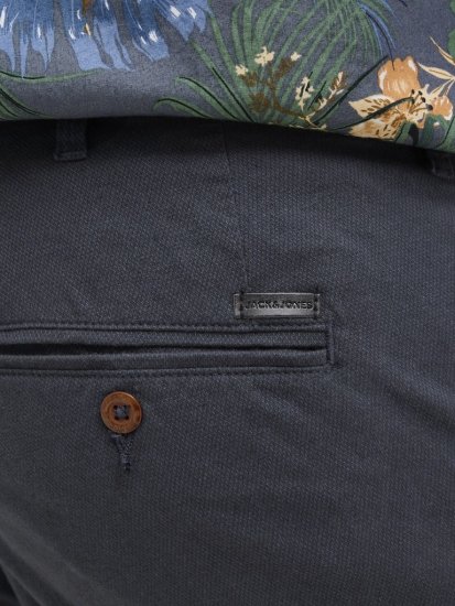 Jack & Jones Marco Erik Chino Shorts Navy Blazer - Kratke hlače - Moške Kratke Hlače za Močnejše Postave