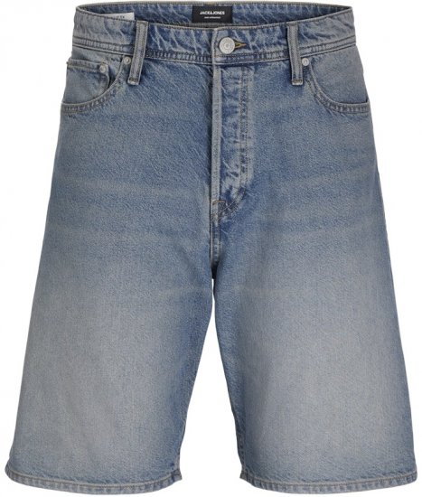 Jack & Jones Alex Original SQ171 Shorts Blue Denim - Kratke hlače - Moške Kratke Hlače za Močnejše Postave