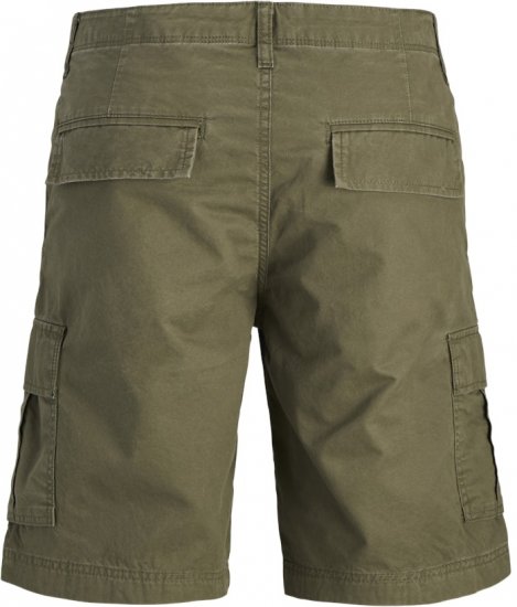 Jack & Jones Cole Mateo Cargo Shorts Olive Night - Kratke hlače - Moške Kratke Hlače za Močnejše Postave