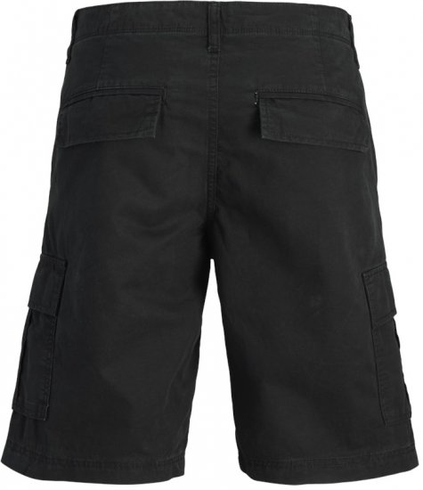 Jack & Jones Cole Mateo Cargo Shorts Black - Kratke hlače - Moške Kratke Hlače za Močnejše Postave