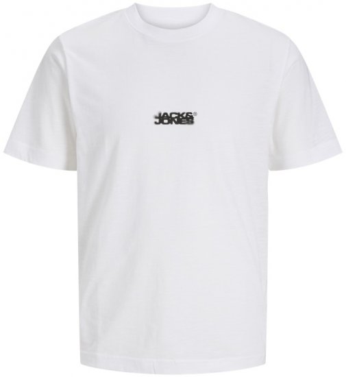 Jack & Jones Sago Branded Crew Neck T-Shirt Bright White - Kratke Majice - Moške kratke majice za močnejše postave