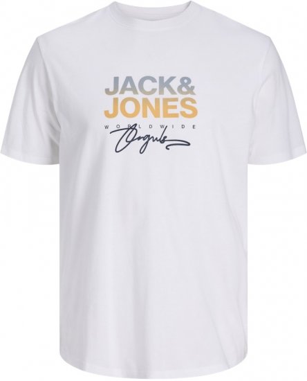 Jack & Jones Canggu Original Crew Neck T-Shirt Bright White - Kratke Majice - Moške kratke majice za močnejše postave