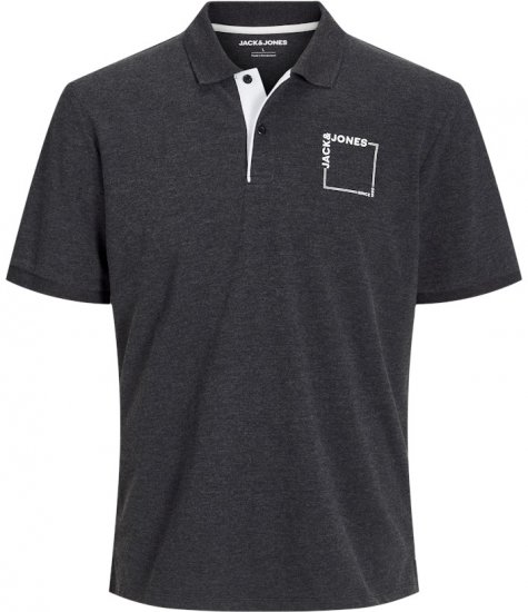 Jack & Jones Verner Short Sleeve Polo Black - Polo majice - Moške Polo Majice za Močnejše Postave