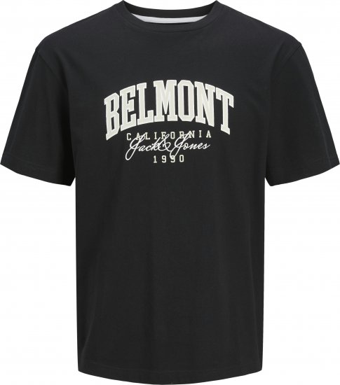 Jack & Jones Detroit Crew Neck T-Shirt Black - Kratke Majice - Moške kratke majice za močnejše postave