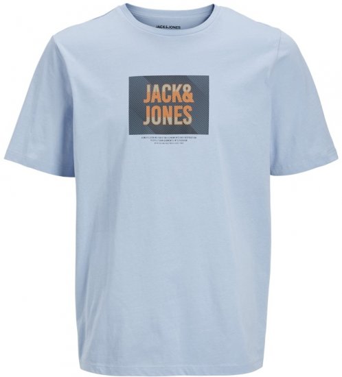 Jack & Jones Hudson Crew Neck T-Shirt Chambray Blue - Kratke Majice - Moške kratke majice za močnejše postave