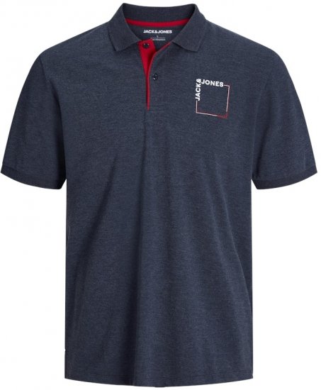 Jack & Jones Verner Short Sleeve Polo Dark Blue - Polo majice - Moške Polo Majice za Močnejše Postave
