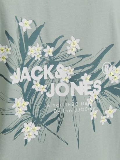 Jack & Jones Hawaii Crew Neck T-Shirt Iceberg Green - Kratke Majice - Moške kratke majice za močnejše postave