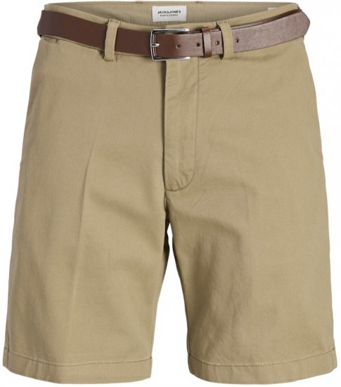 Jack & Jones Marco Franco Chino Shorts Brown - Kratke hlače - Moške Kratke Hlače za Močnejše Postave
